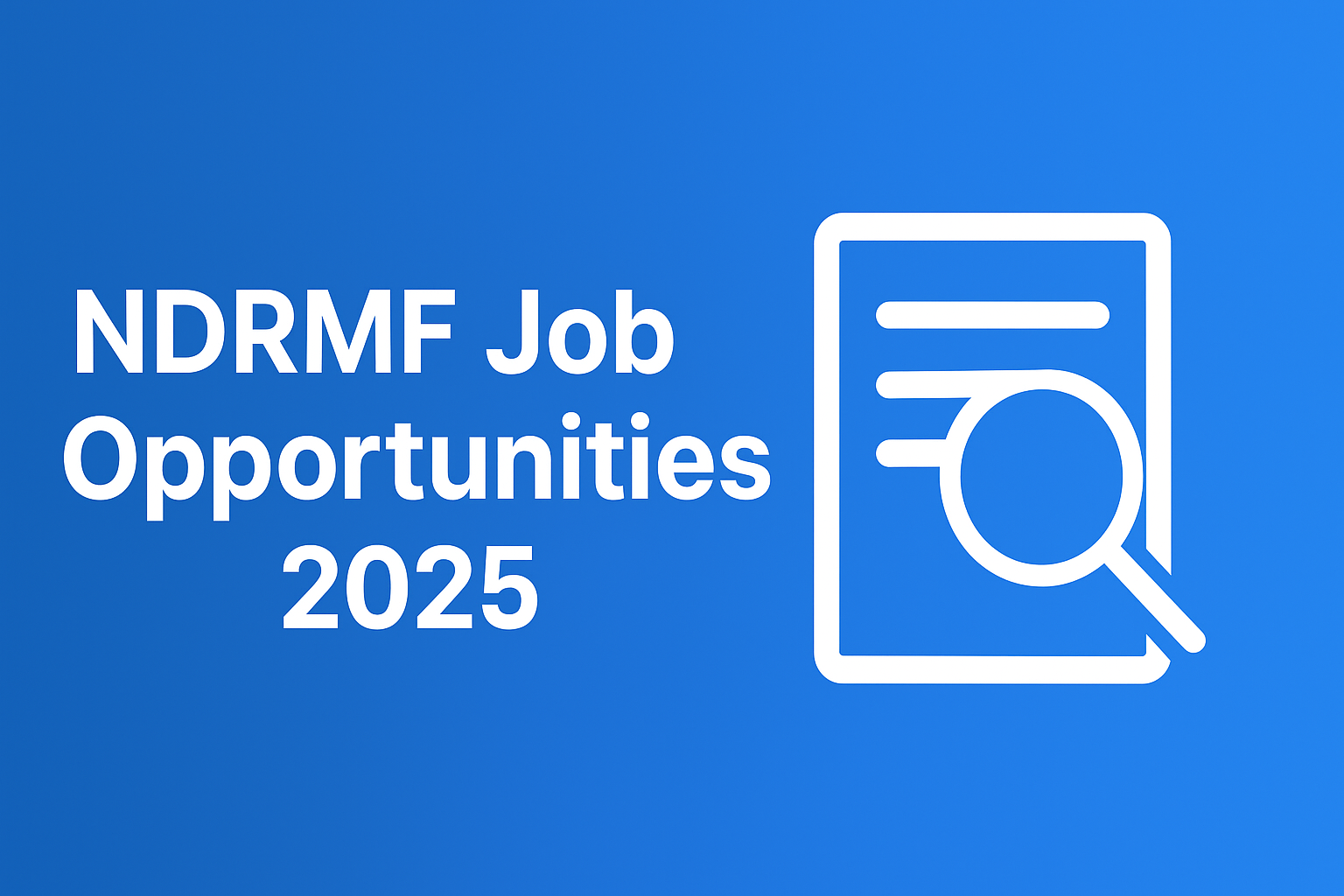 NDRMF Job 2025